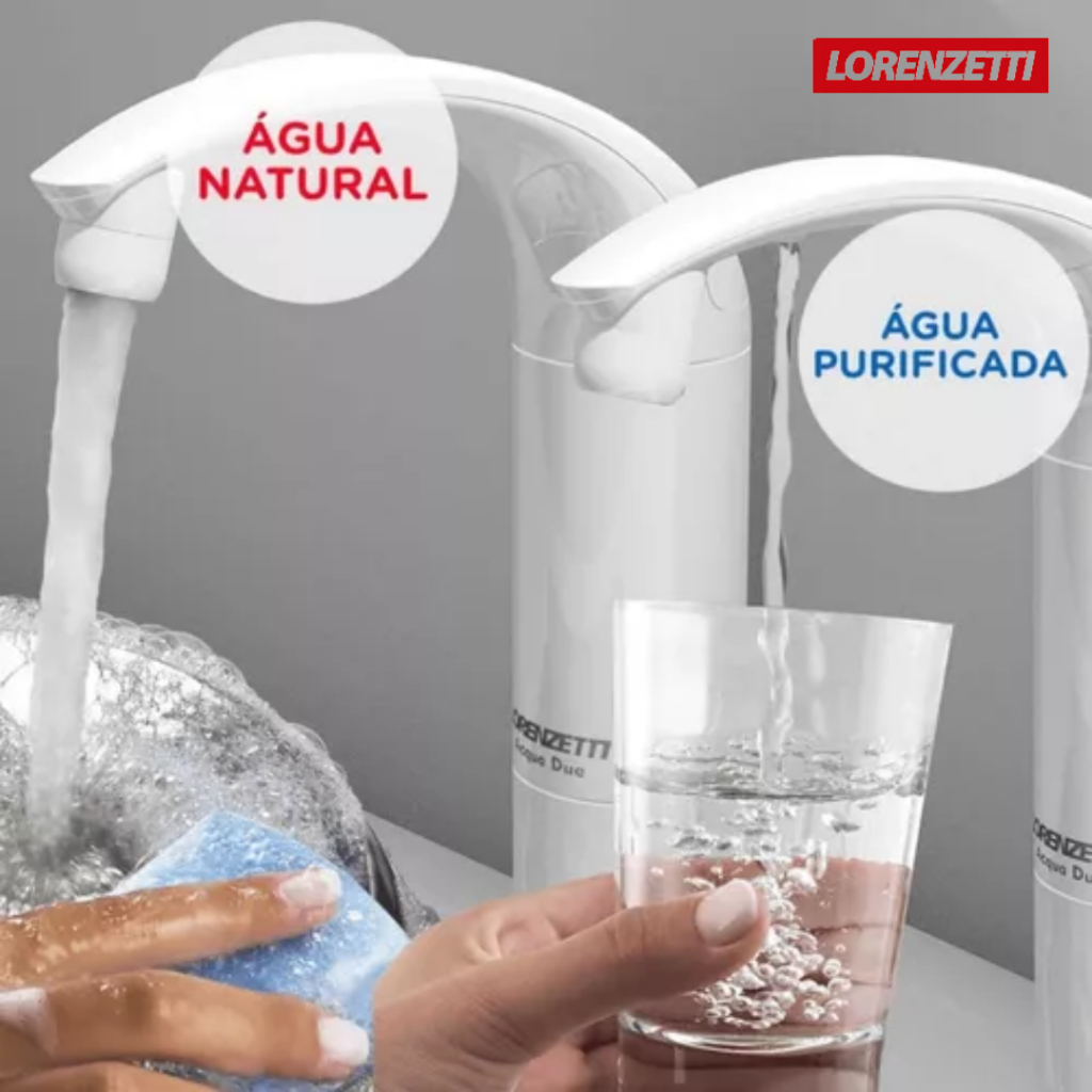 Torneira Filtro Purificador de Água Acqua Due Mesa Lorenzetti