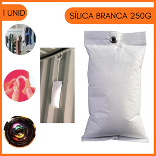 Silica Gel 250g Branca Desumidificador Antimofo Armário Gaveta Container em Oferta na Shopee