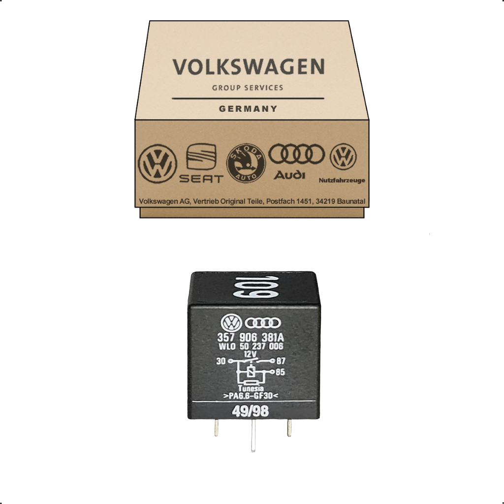 Rele 109 black sistema MAF monotronic de 1991 a 1995 do Golf MK3 2.0 2.8 e Passat VR6