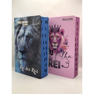 Kit 2 Bíblias  Sagrada Tamanho Grande Capa Dura Com Harpa Palavras de Jesus em Vermelho em Oferta na Shopee