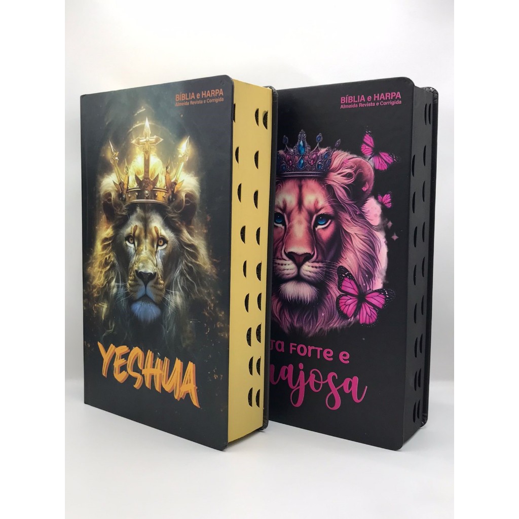 Kit 2 Bíblias  Sagrada Tamanho Grande Capa Dura Com Harpa Palavras de Jesus em Vermelho em Oferta na Shopee