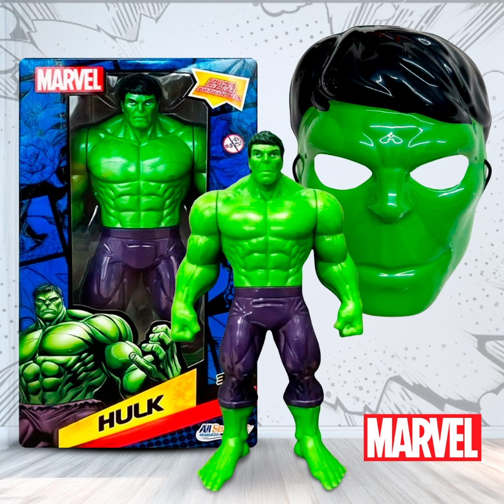 Boneco Hulk Original Articulado Brinquedo Infantil Presente Dia das Crianças Aniversario