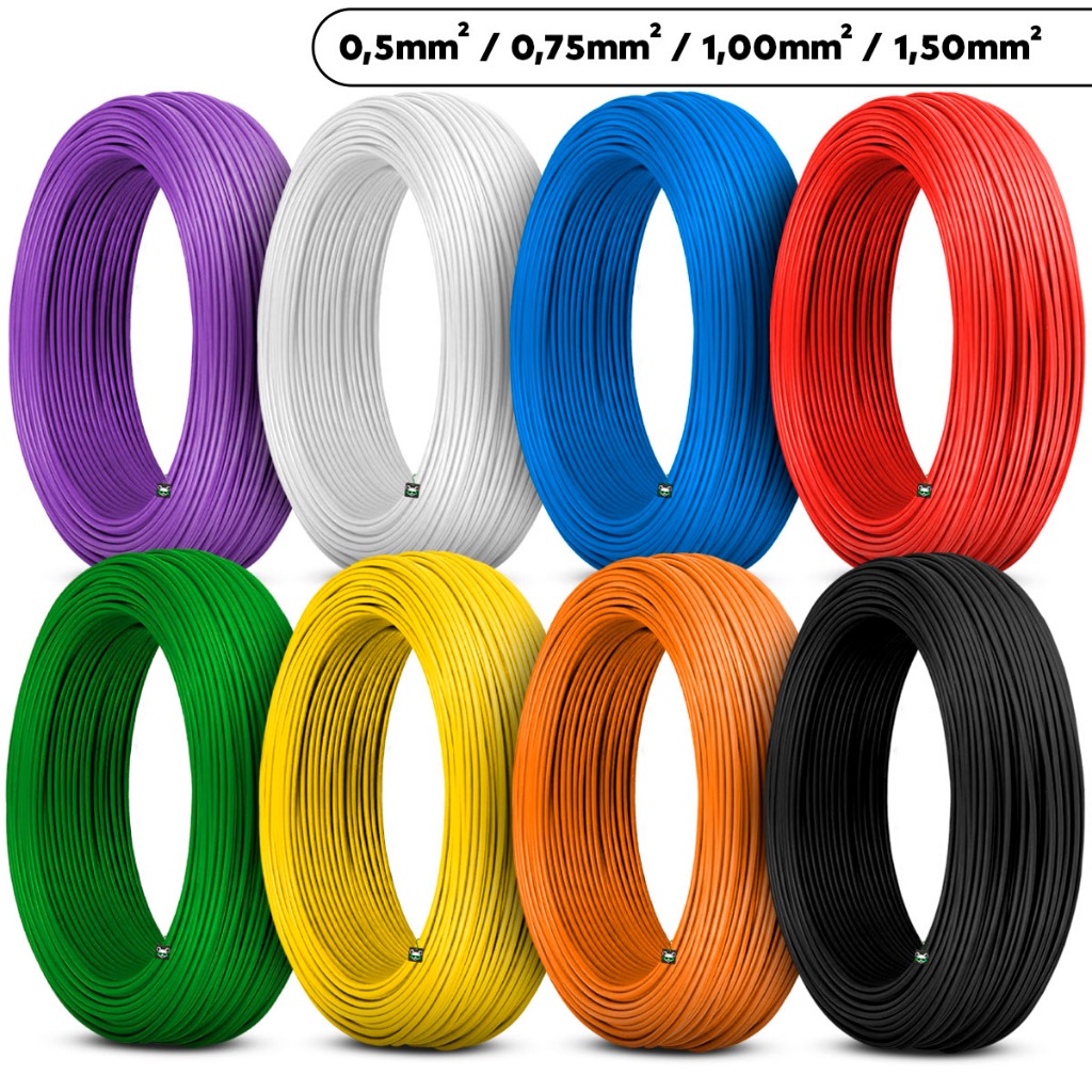 Rolo Fio Cabo Automotivo Cobre Puro Cabinho Som 100m em Oferta na Shopee