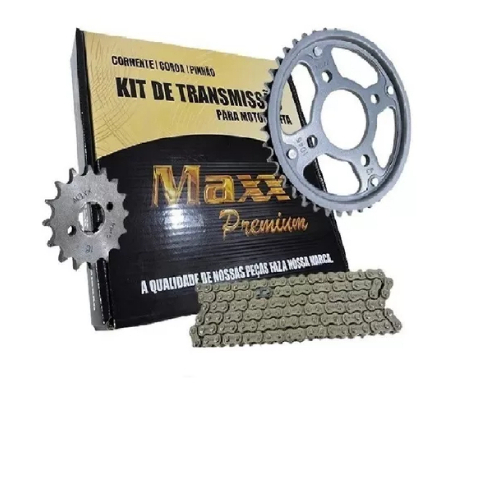 Kit Relação MAXX Premium Dafra Riva 150 – Corrente, Coroa e Pinhão