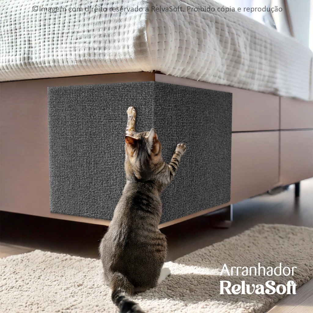 Kit 2 Arranhadores Adesivo Premium:  Sofá, Cama e Móveis Para Gato - Protetor Pet Anti Estresse