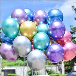 Balão Bexiga Metalizado 50 Unidades 10 Polegadas - Diversas Cores