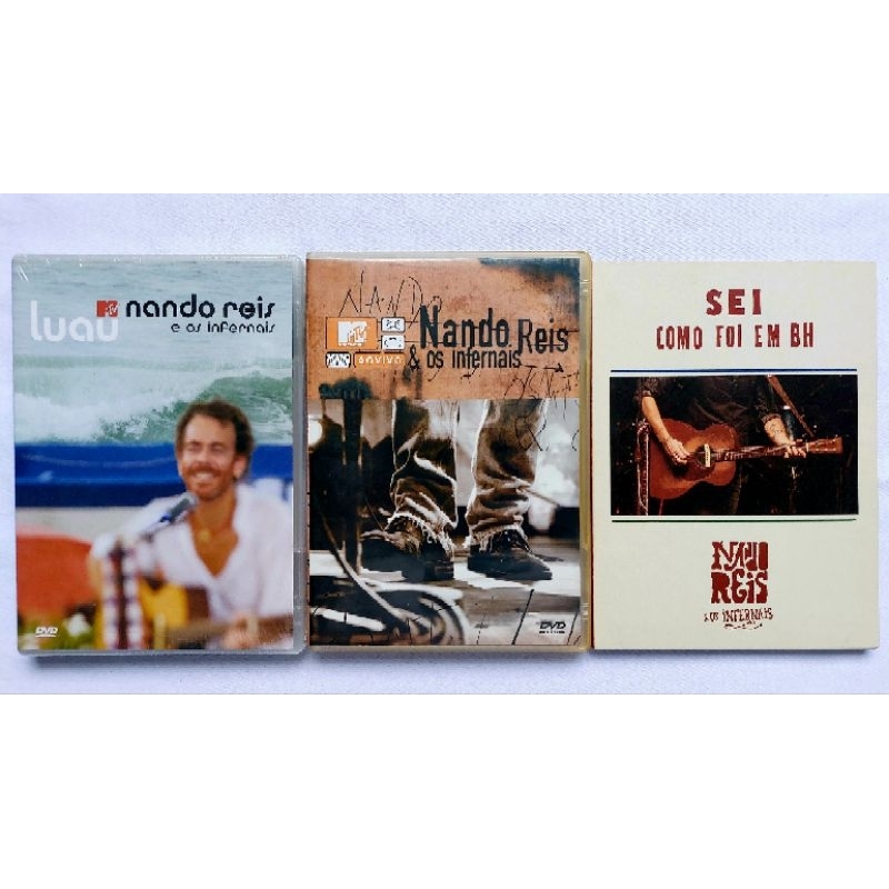 3 DVD + CD NANDO REIS LUAU MTV MTV AO VIVO SEI AO VIVO CD+ DVD AO VIVO