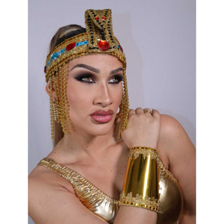 Kit Cleópatra ou Faraó Luxo Carnaval Rainha Do Egito Deusa Cosplay Adulto Feminino Masculino Medieval em Oferta na Shopee