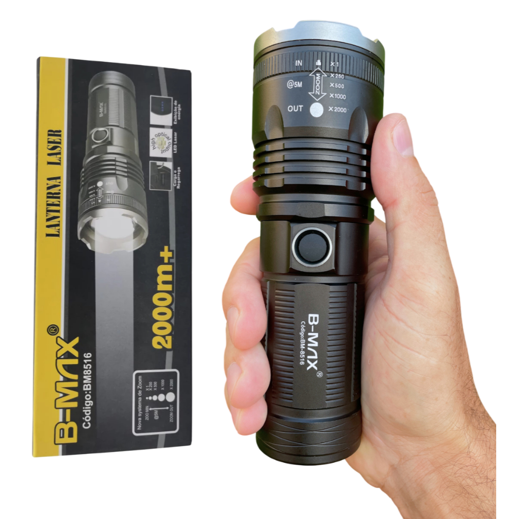 Lanterna Laser Sabre de Luz alcança 2KM Função Power Bank bateria longa duração caça camping edc em Oferta na Shopee