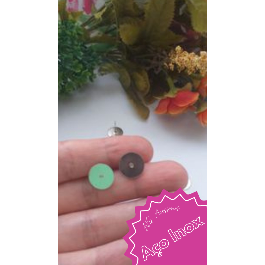 Brincos em Aço Inoxidável 316L 10 pares  - Bases para colagem com tarraxas em aço inox em Oferta na Shopee