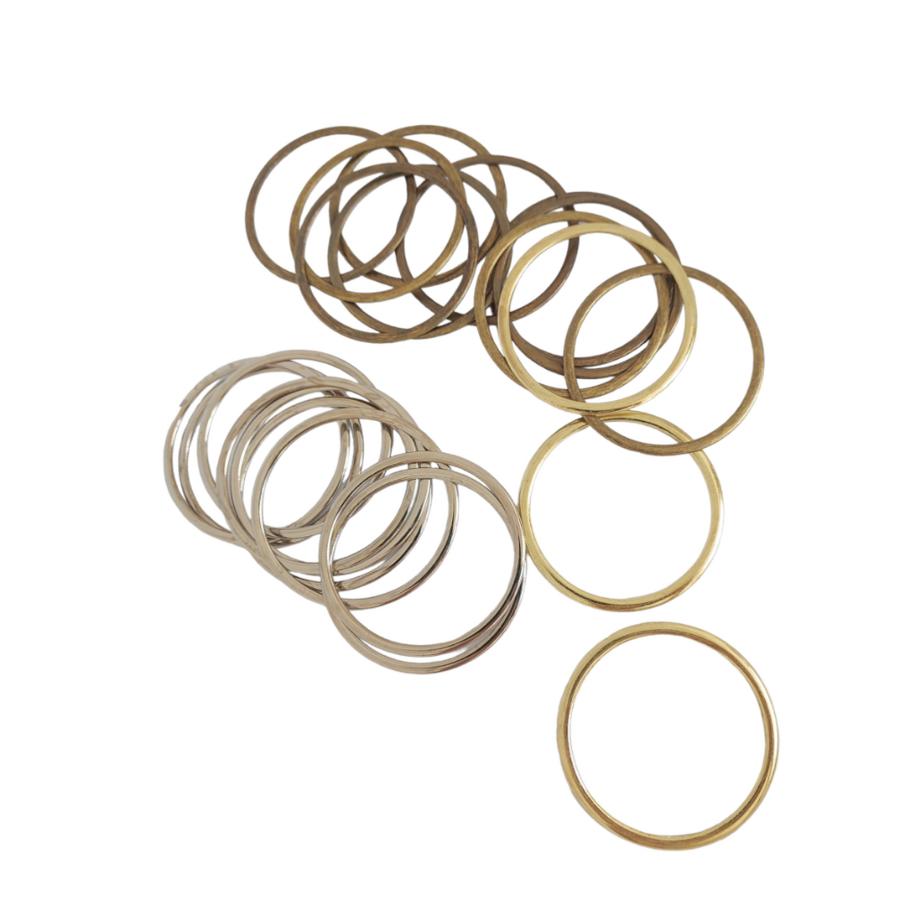 Argola Metal 25mm, 35mm, 40mm e 50mm Prateada c/ 10und