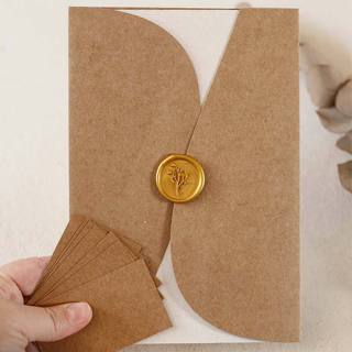 Envelope Elegance Kraft 14,5x21cm + Lacre de Cera + Brinde Tag em Oferta na Shopee