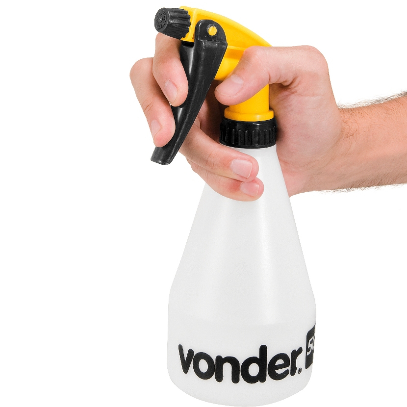 Kit com 4 Borrifador Manual Pulverizador Vonder 500ml Regulável em Spray Jato ou Névoa Jardim, Faxina e Estética Automot