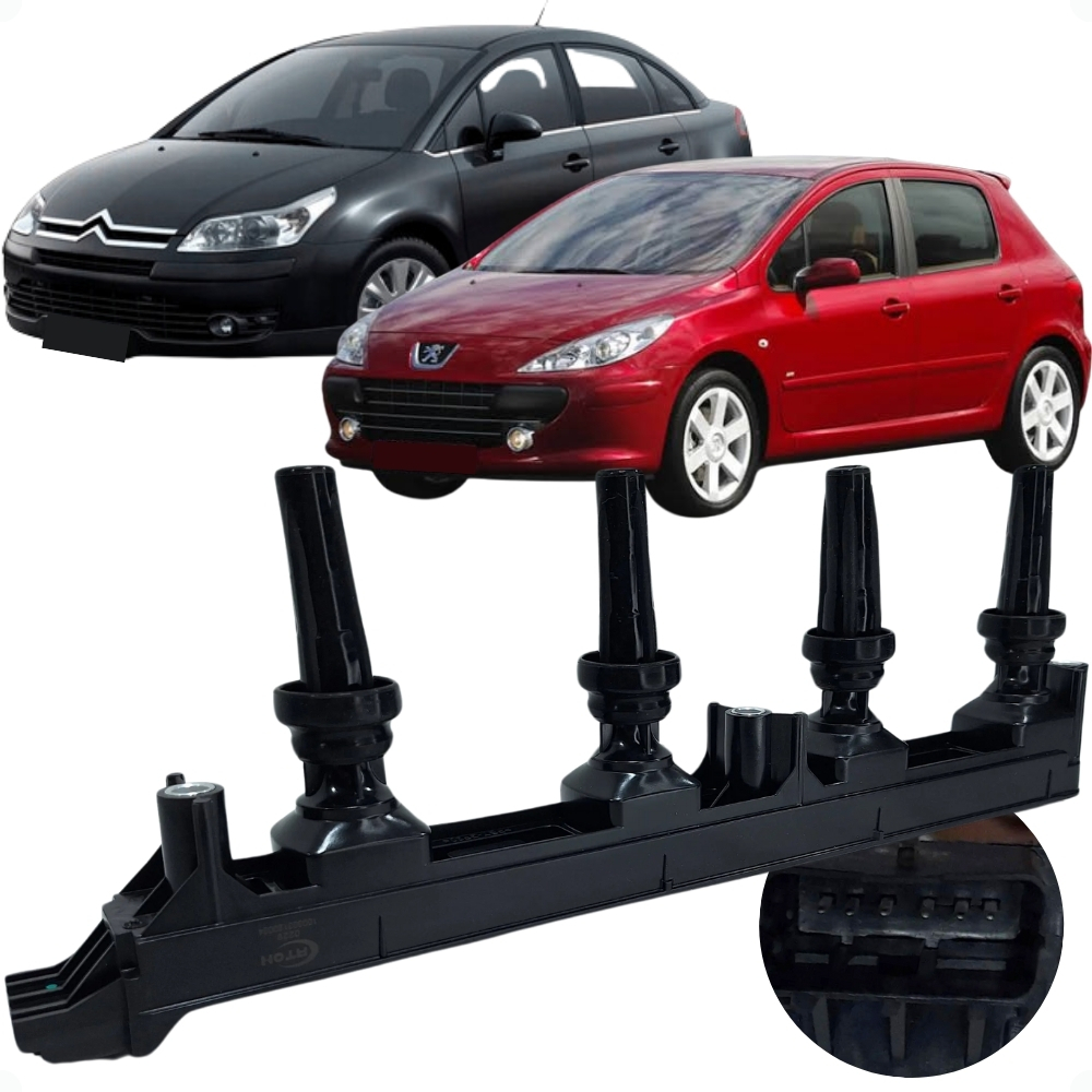 Bobina de Ignição de Boa Qualidade Para C4 Pallas 307 2.0 16v Com Conector 6 Pinos Multiqualita Aton em Oferta na Shopee