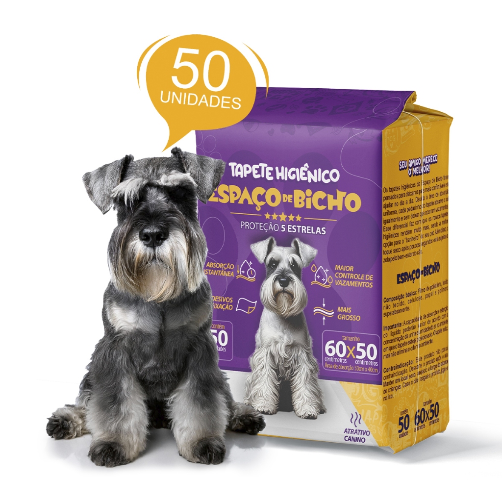 Tapete Higiênico Espaço De Bicho 50 Unidades 50x60 cm Envio Imediato