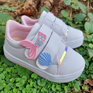 Tênis Infantil Menina Moda Blogueirinha Sereia Detalhe em Laço Panda Conforto Antiderrapante Bebê em Oferta na Shopee
