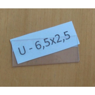 PORTA ETIQUETA/PREÇO U 6,5X2,5 C/DUPLA FACE 100 UN em Oferta na Shopee