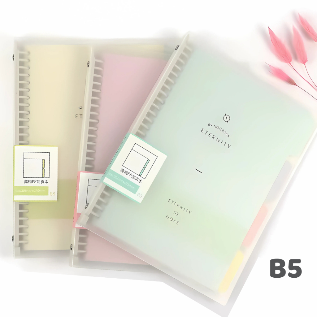 CADERNO INTELIGENTE FICHARIO CAPA LISA 60 FOLHAS B5 ~28x21cm