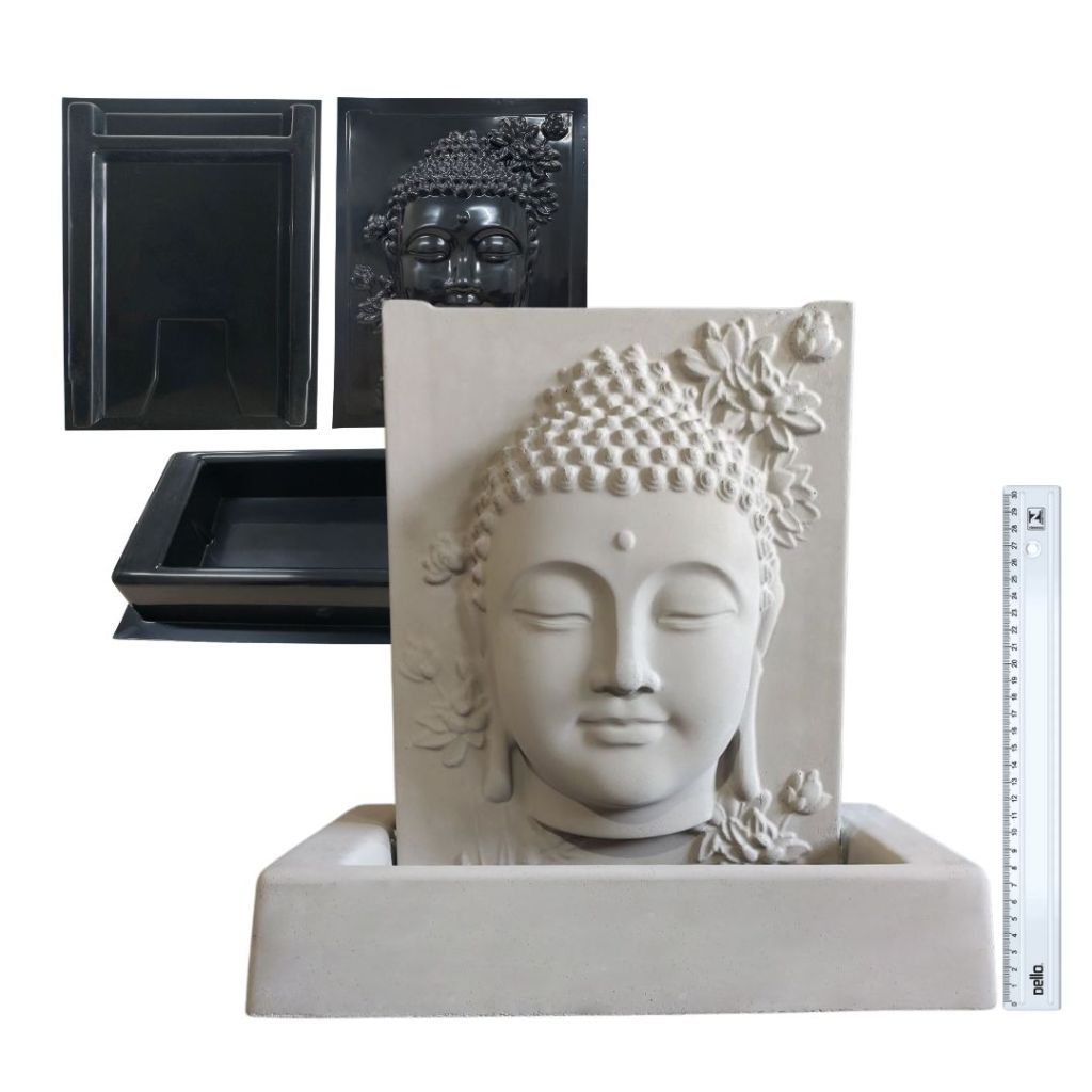 Formas P/ Fontes de Água Grande Artesanal em Cimento Escultura de Buda para Decoração