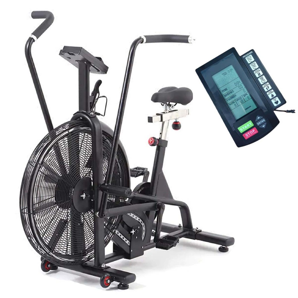 Bicicleta Ergometrica Air bike Cross Profissional Academia Box Treino Aerobico Studio Funcional Spinning Perna