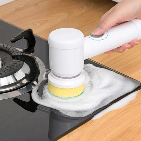 Escova Eletrica de Limpeza 5 em 1 Sem Fio Limpador Multiuso Pratico Para Cozinha , Banheiro prático