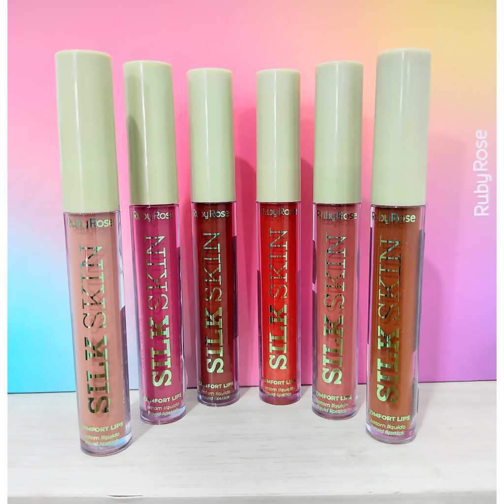 Batom Líquido Comfort Lips- Ruby Rose Linha Silk Skin Ruby Rose HB L6201 em Oferta na Shopee