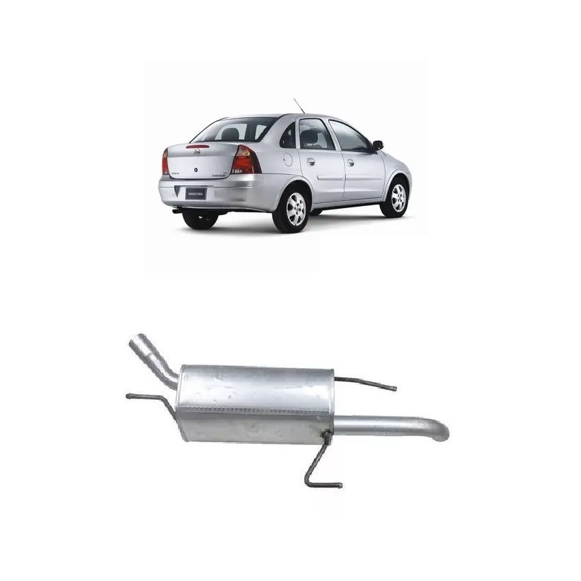 Escapamento Silencioso Traseiro Corsa Sedan 1.4 2009 2010 2011 em Oferta na Shopee