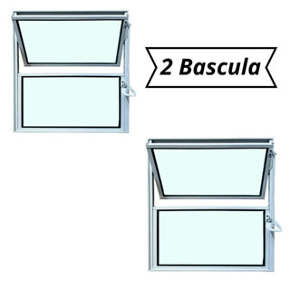 Janela Basculante vitro aluminio 40x40 CM KIT com 2 em Oferta na Shopee