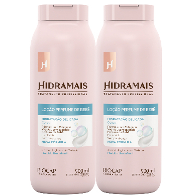 Kit 2 Creme Loção Hidratante Perfume de Bebê 500ml Hidramais em Oferta na Shopee