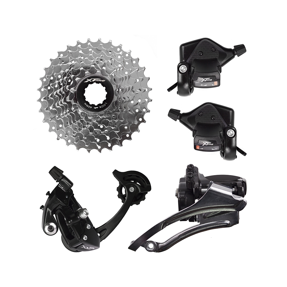 Kit Transmissão Cambio S8 Bike Xtime Catraca 8v 13/32d