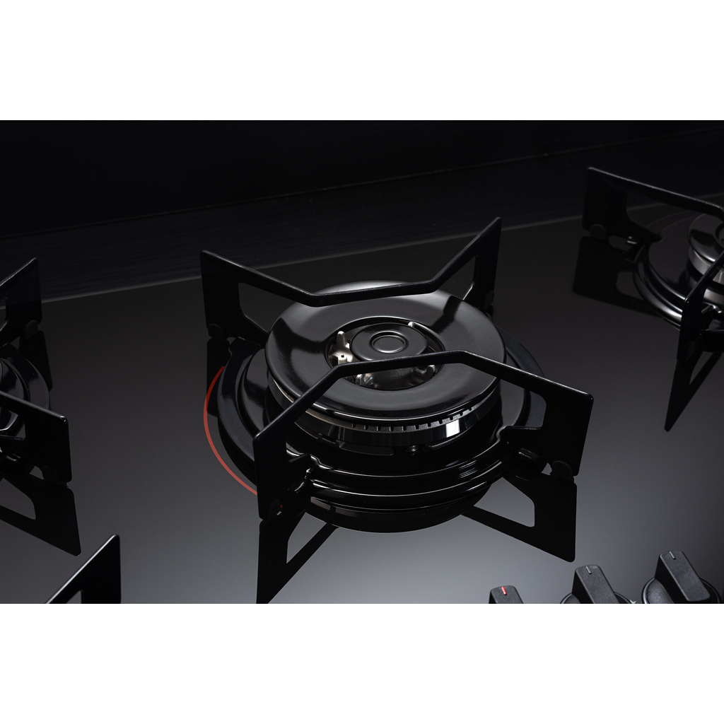 Detalhes do Fogão Cooktop 5 Bocas Tripla Chama Fitline A Gás Mesa Vidro Fischer - 26300 57079