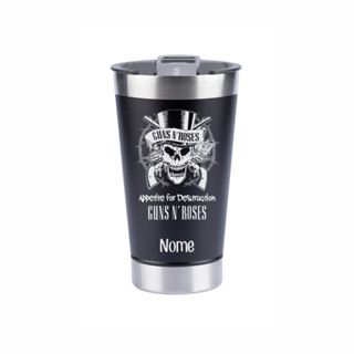 Rock'n'Thermo: Copo Personalizado a Laser para Amantes de Bandas de Rock em Oferta na Shopee