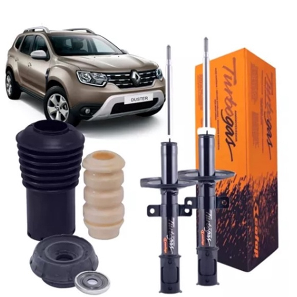 Par Amortecedor + Kit Coxim Batente E Coifa Duster 4x2 em Oferta na Shopee