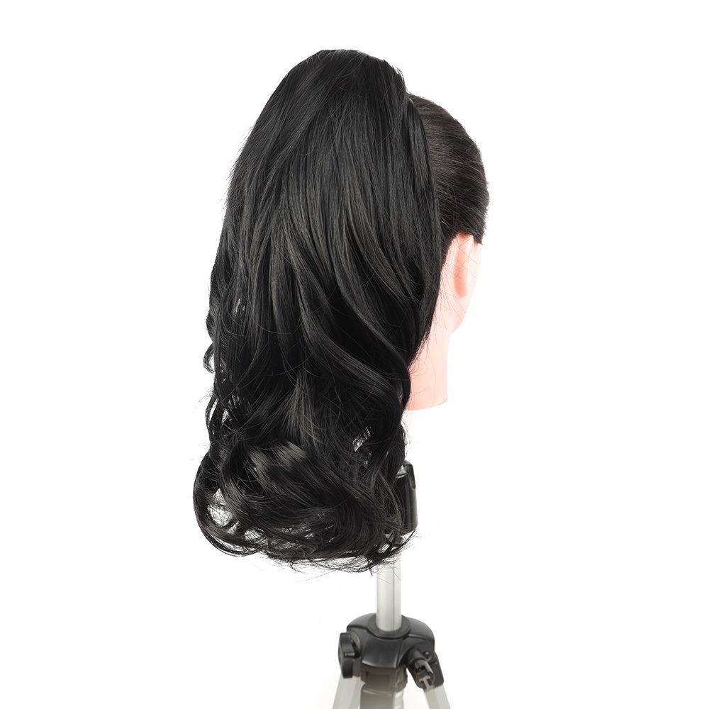 Aplique Rabo de Cavalo 35cm Bio Fibra Fashion Classic Betina Aspecto Humano Com Grampos Fixacao