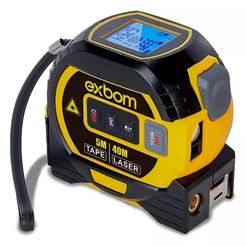 Trena Digital Com Nível Laser e Fita Métrica 4D Multi em 1 Com Visor TEM-Q65 EXBOM