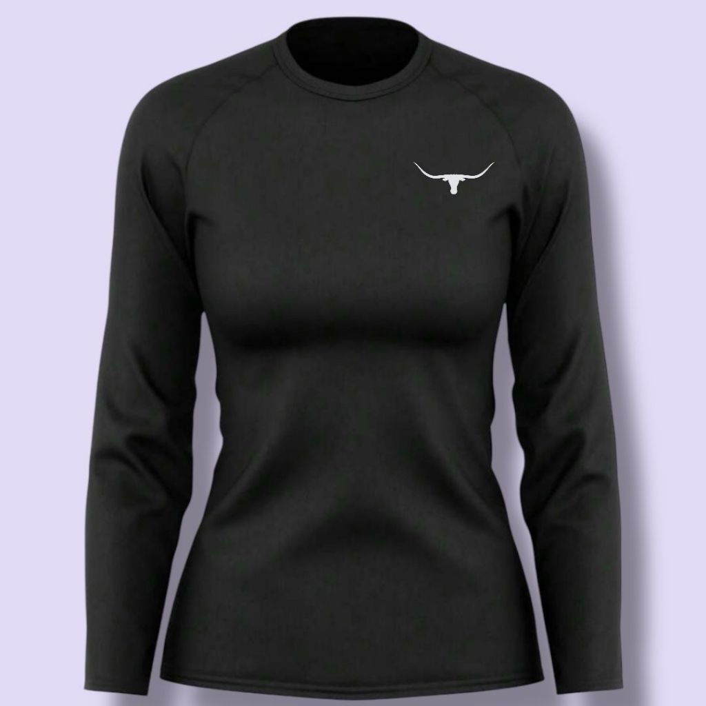 Camiseta manga longa feminina country proteção uv térmica