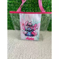 Kit bolsa, praia,piscina personalizada, bag transparente estampada ideal para brindes e lembracinhas.