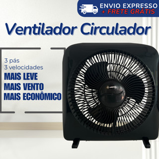 Ventilador Circulador de Ar de Mesa 43cm Bivolt 3 pás com 3 Velocidades 12V em Oferta na Shopee