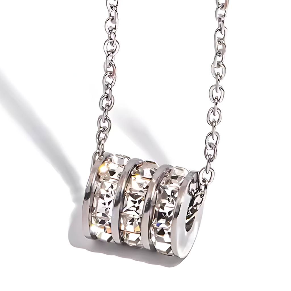 Colar Shiloh Feminino Pingente Pedra Zircônia Aço Inoxidável