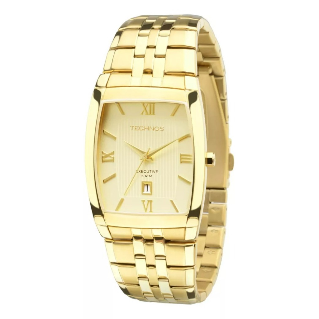 Relogio Technos Quadrado Dourado 1N12MP/4X Executive