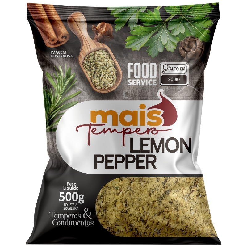 Lemon Pepper 1 Kilo e 500g Mais Tempero Alimentos Linha Premium Marca Oficial Mais Tempero