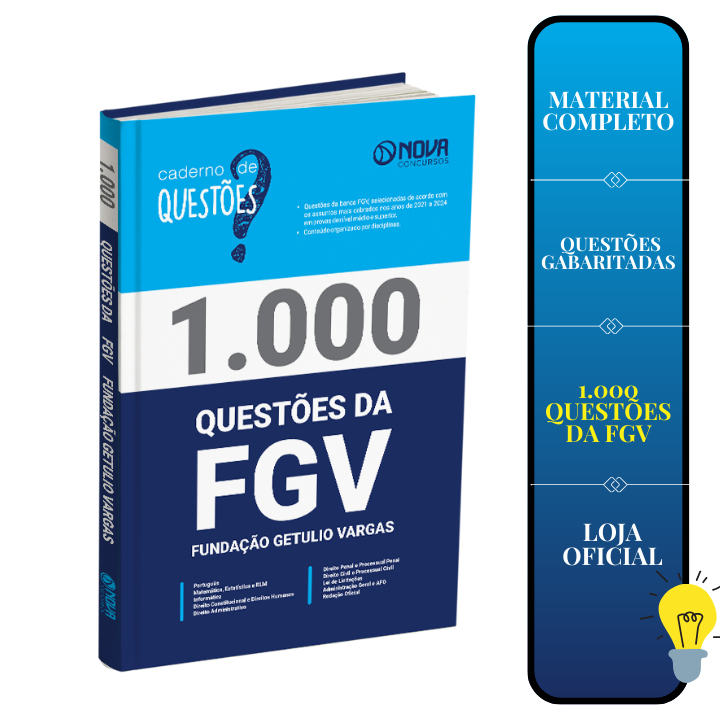 Imagem Livro 1.000 Questões Gabaritadas da FGV