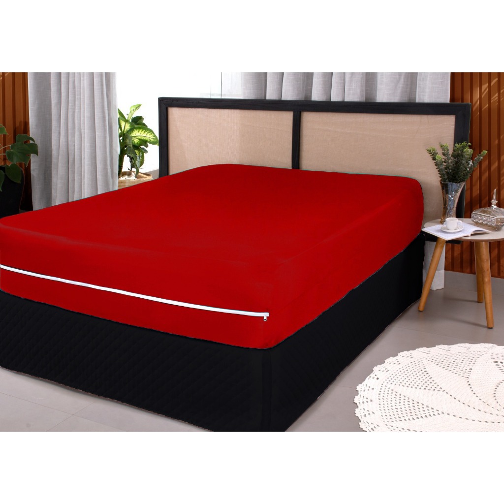 Capa Colchão King Size Malha Gel Zíper Colchão 30 Cm Altura