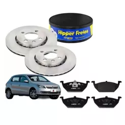 Kit Disco Freio Dianteiro Pastilha Vw Gol 2008 Á 2014