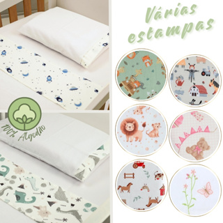 Conjunto Lençol Mini Berço, Berço Americano e Mini Cama Montessoriana  Enxoval Algodão Antialérgico em Oferta na Shopee