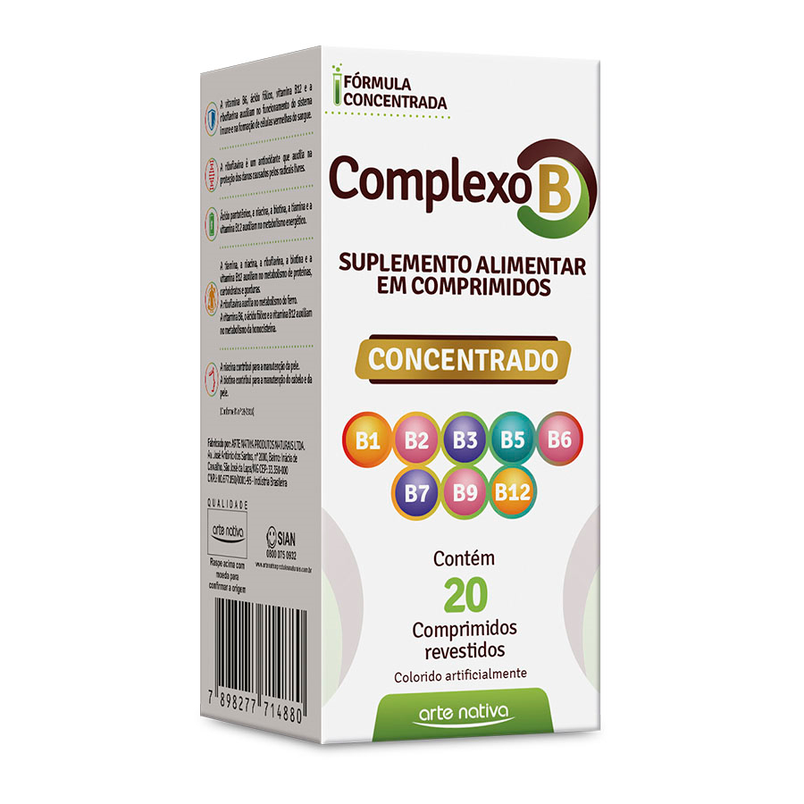 Complexo B Concentrado c/20 comprimidos - Arte Nativa em Oferta na Shopee