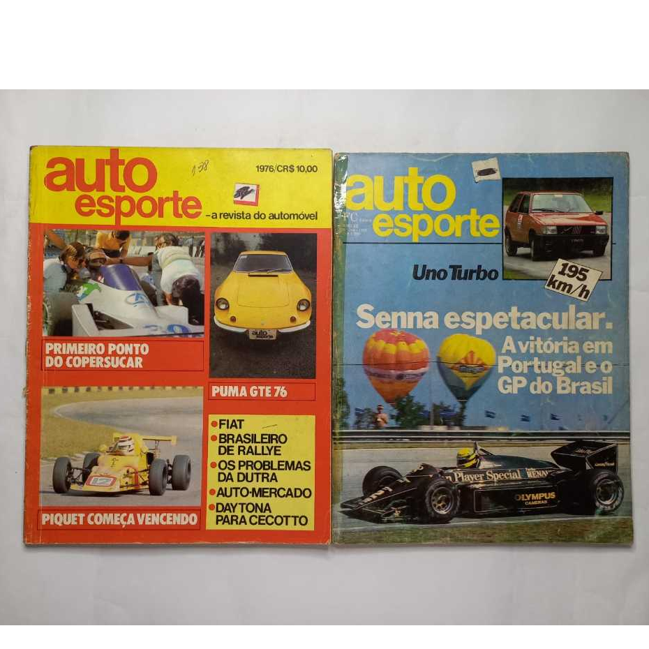 Lote Revistas Auto Esporte 138 e 244 Editora FC 1976 Otimass