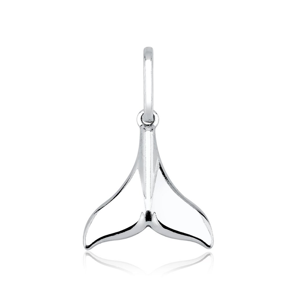 Pingente Prata 925 rabo baleia sereia mini 8mm x 15mm em Oferta na Shopee