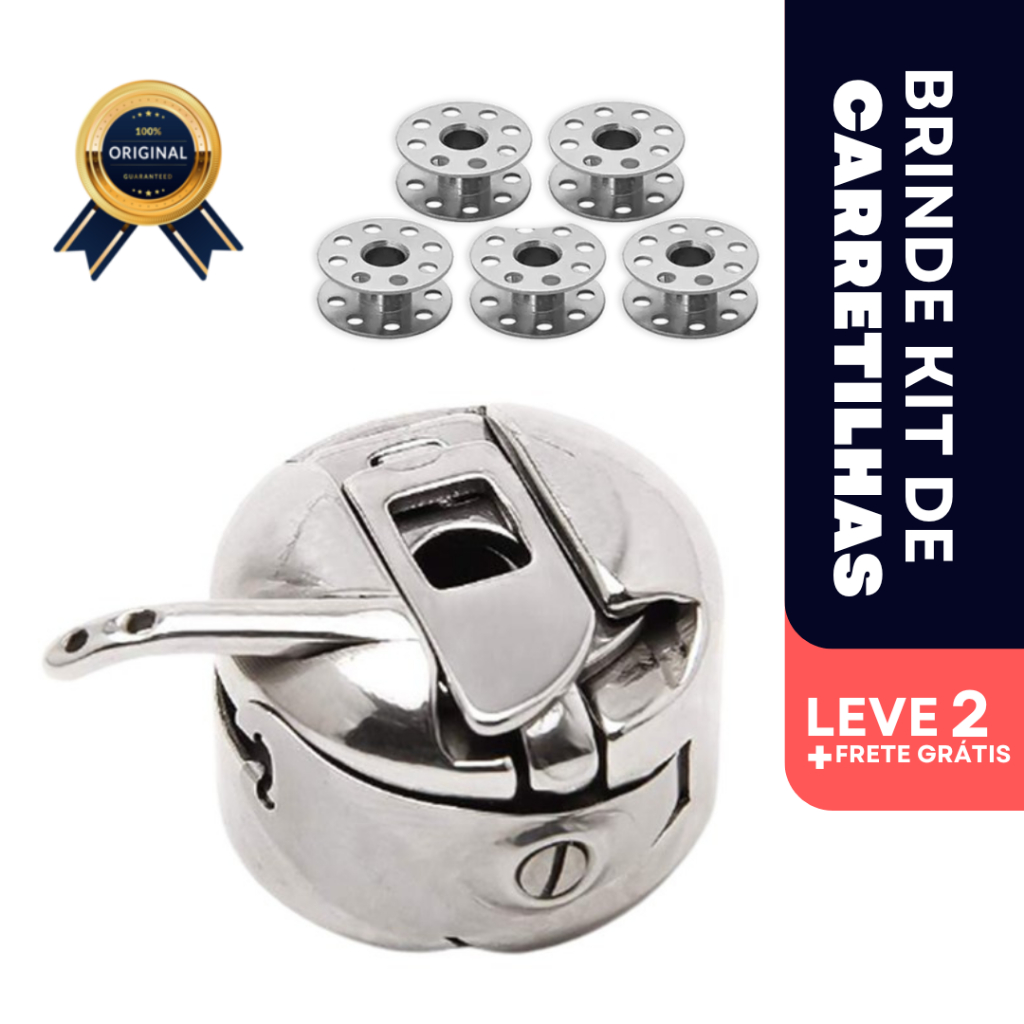 Kit Caixa Bobina Elgin Doméstico + 05 Bobinas Carretilhas Altas Elgin Vigorelli Costura Doméstica em Oferta na Shopee