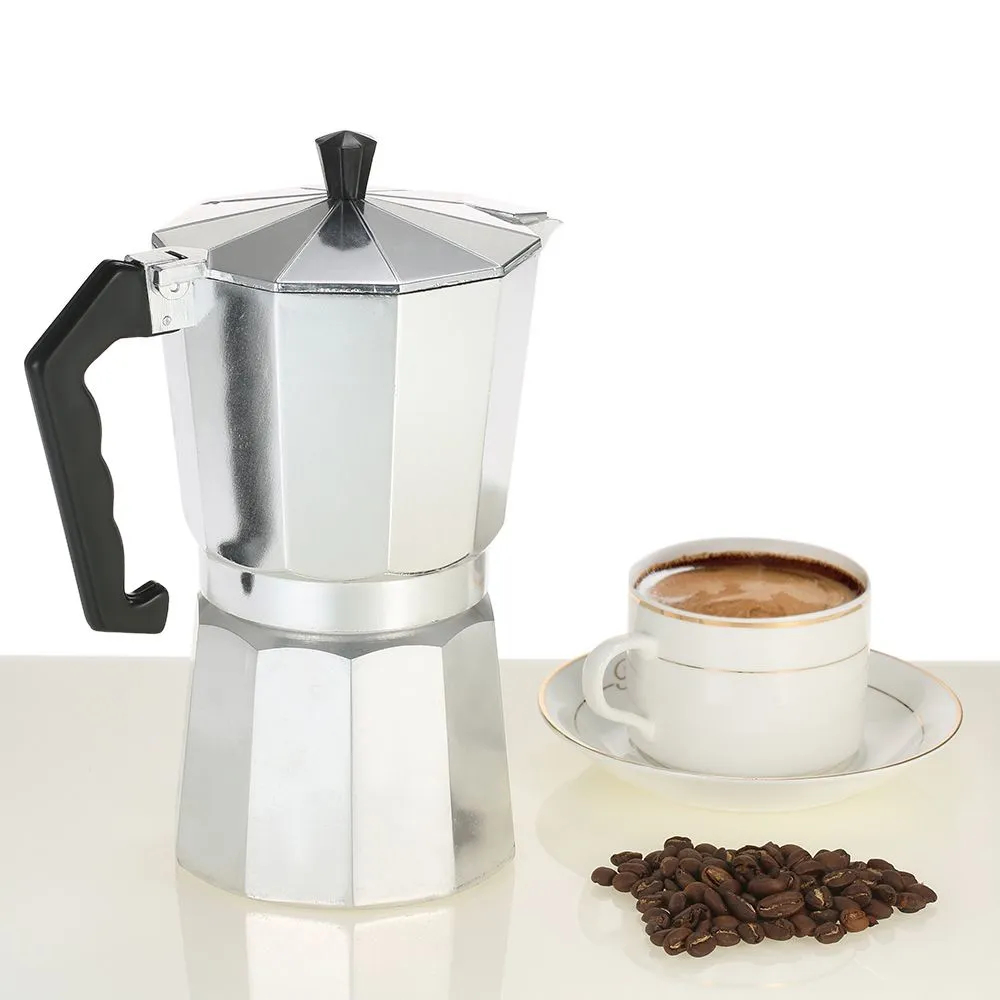 Cafeteira Italiana Moka Grande 600ml 12 Xícaras Alumínio Luxo Mini Máquina Café Expresso